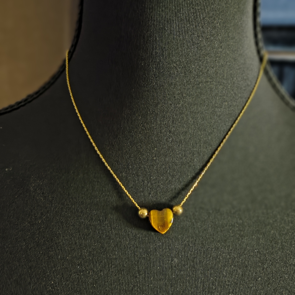 Gold Heart Pendant Necklace - Women Jewelry